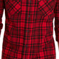 Camisa de flanela xadrez masculina Levi's vermelha tamanho médio
