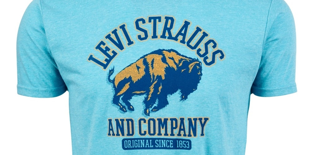 Camiseta Levi's Masculina Buffalo Graphic Azul Tamanho Médio