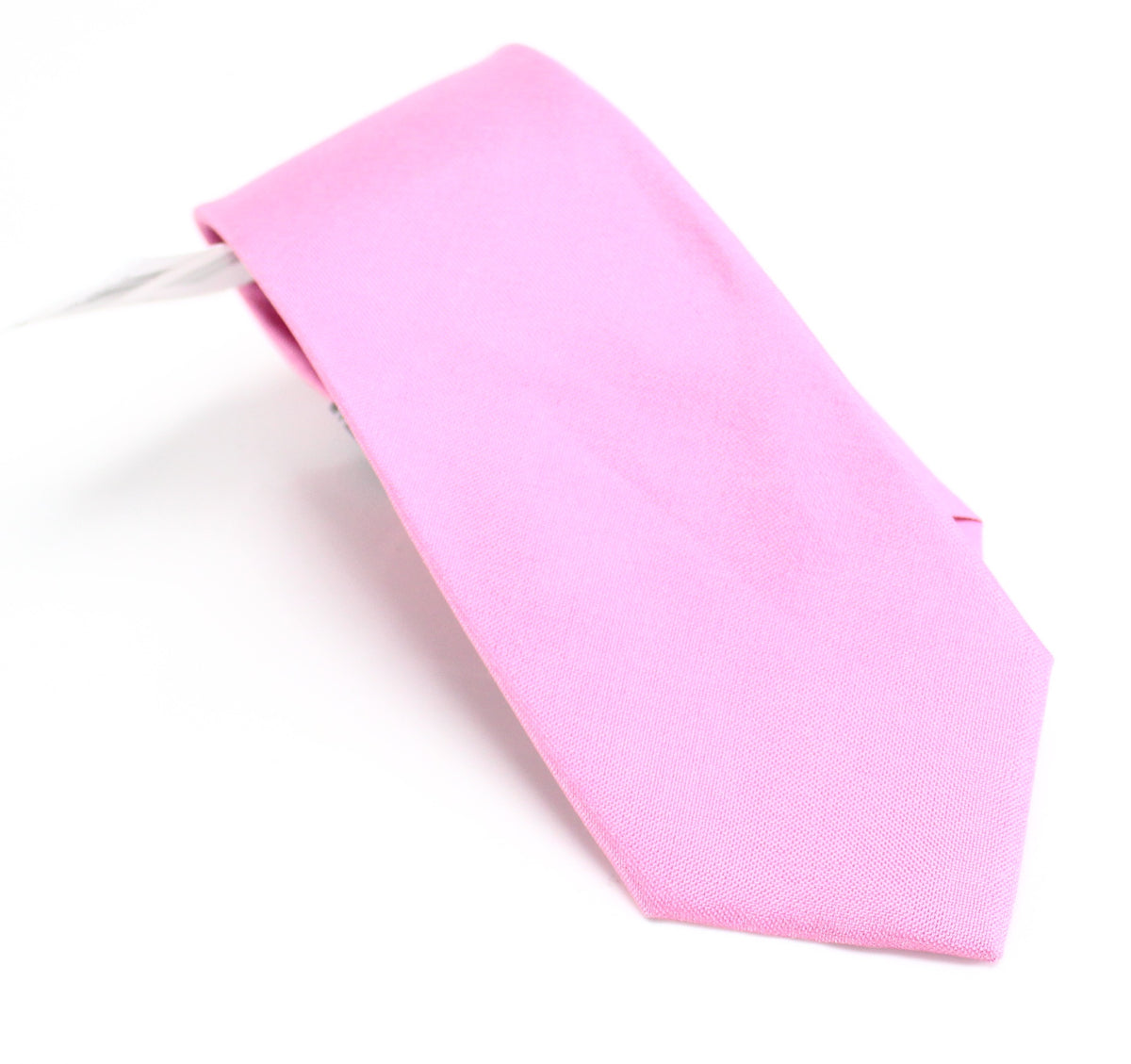 Gravata masculina Nautica, lisa, brilhante, fina, de seda, rosa, tamanho regular