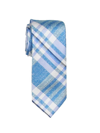 Gravata de escritório xadrez masculina Nautica, azul, tamanho regular