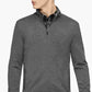 Suéter Calvin Klein Masculino de Lã Merino com Zíper Completo Cinza Tamanho Grande