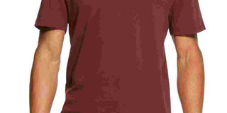 Camiseta masculina DKNY Supima Crewneck, vinho, tamanho pequeno