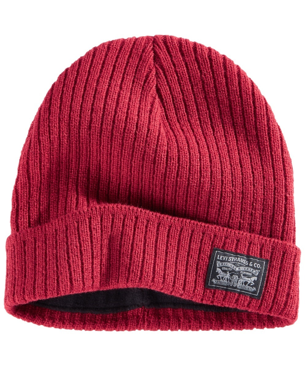 Gorro Levi's Masculino 2X2 Knit Cuff Vermelho Tamanho Regular
