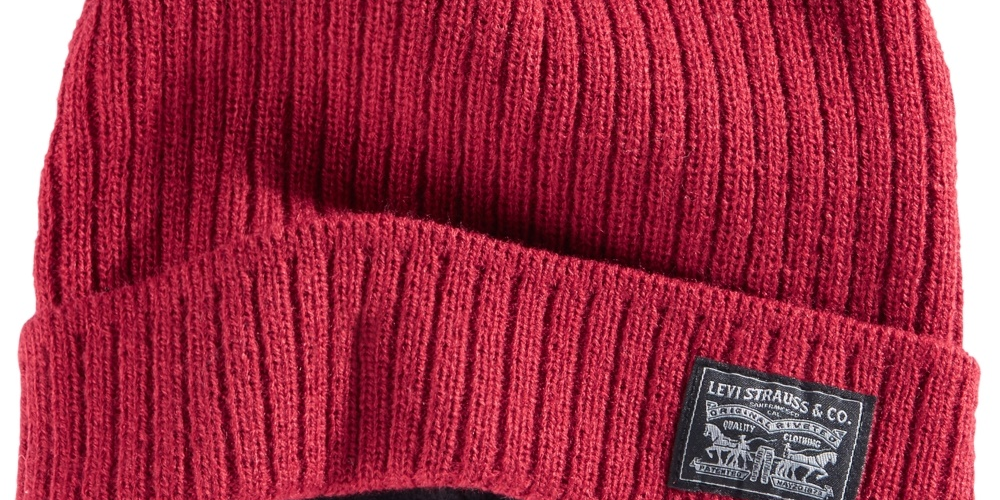 Gorro Levi's Masculino 2X2 Knit Cuff Vermelho Tamanho Regular