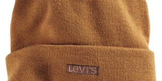 Levi's Men's Cuff Beanie With Tonal Embroidery Beige Size Regular