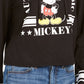 Moletom com capuz estampado Mickey Mouse da Disney Junior, preto, tamanho médio