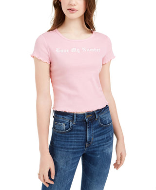 Camiseta Love Tribe Juniors Lose My Number Rosa Tamanho Grande