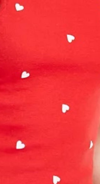 Camiseta Love Tribe Juniors com estampa de coração e borda de alface, vermelha brilhante, tamanho médio