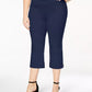 Calça Capri Plus Size Feminina JM Collection Azul Tamanho 4X