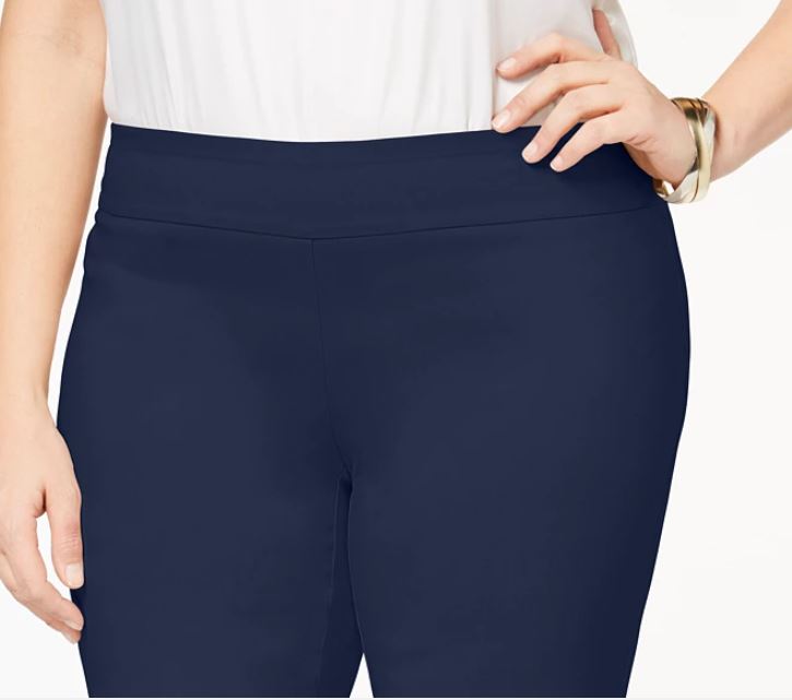 Calça Capri Plus Size Feminina JM Collection Azul Tamanho 4X