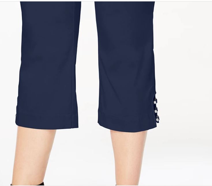 Calça Capri Plus Size Feminina JM Collection Azul Tamanho 4X