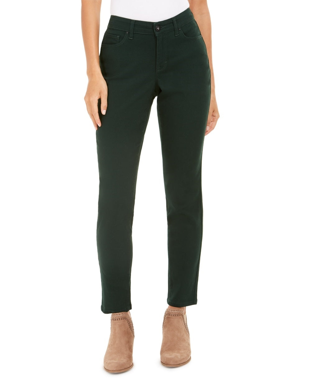 Calça jeans skinny feminina Style &amp; Co Curvy-Fit, verde, tamanho 6