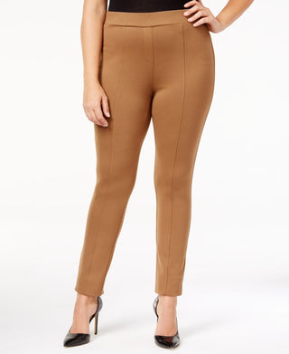 Leggings Ponte com costura plus size femininas Style &amp; Co, marrom, tamanho 18W