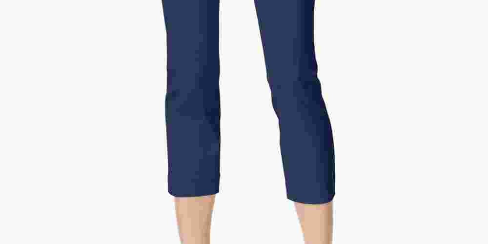 Calça Capri Feminina Estilo &amp; Co Azul Marinho Tamanho Pequeno Pequeno