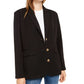 Blazer feminino oversized de manga comprida Kit &amp; Sky, preto, tamanho pequeno