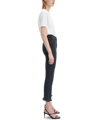 Levi's Women's 724 Raw-Hem Cropped Straight-Leg Jeans Blue Size 32
