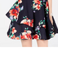 Vestido infantil com babados duplos e estampa floral de lantejoulas e corações, tamanho 5, vermelho