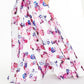Vestido infantil City Studios com estampa floral e renda nas costas, tamanho 5, branco
