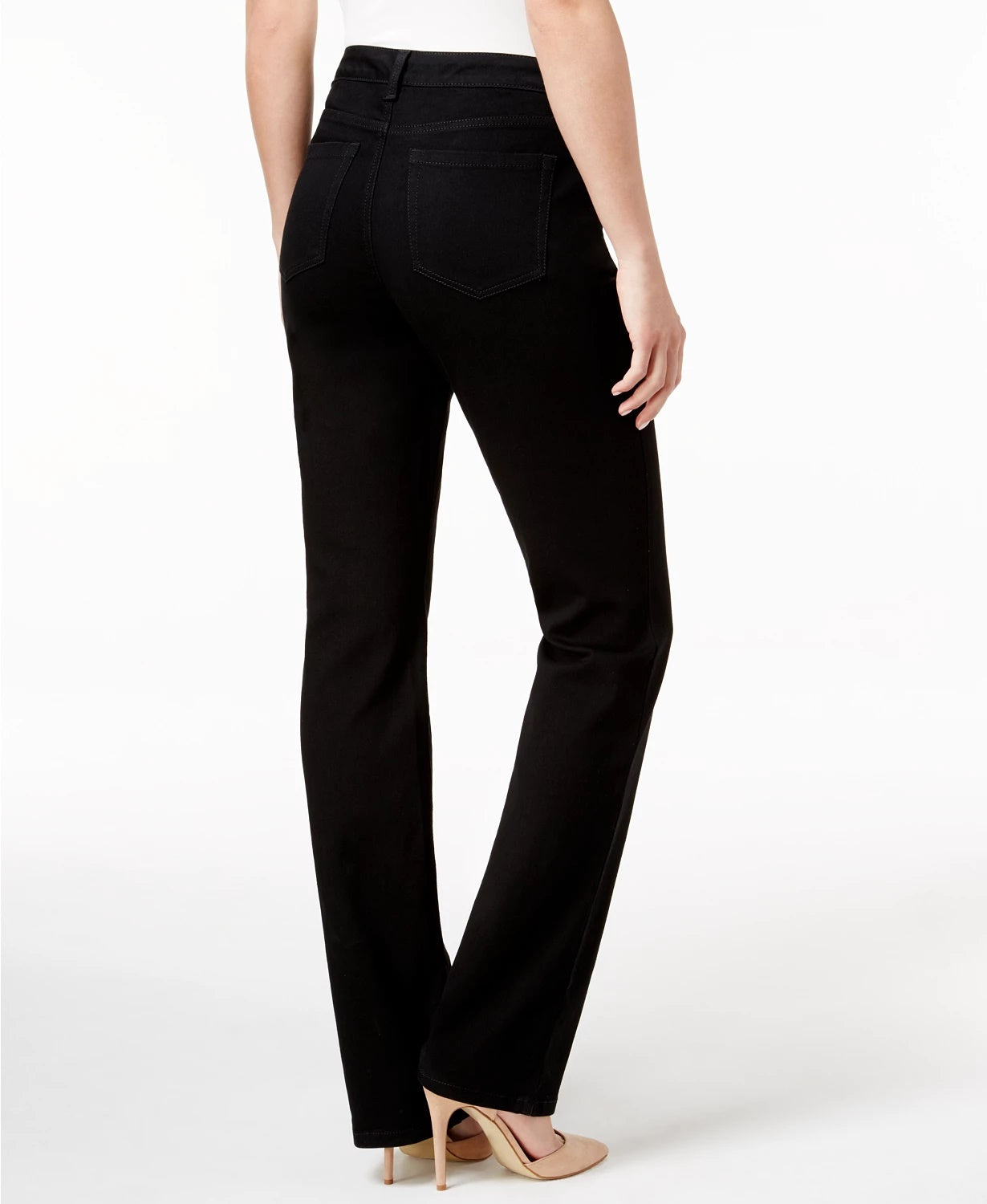 Calça jeans feminina Charter Club Prescott Tummy Control Bootcut preta tamanho 20X5