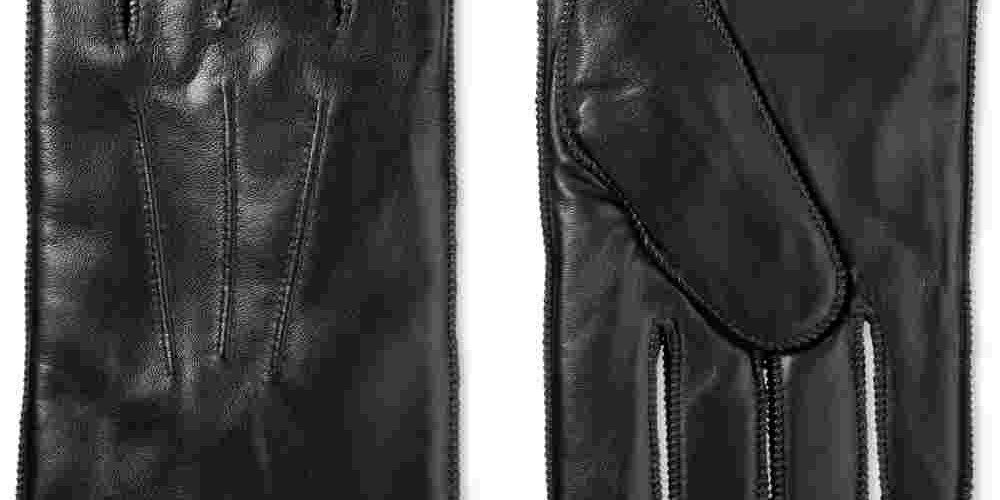Luvas de couro Thermaflex masculinas Isotoner Signature, pretas, tamanho médio