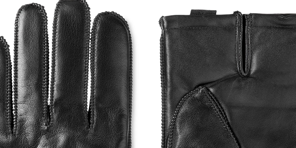 Luvas de couro Isotoner Signature para homens, pretas, tamanho extragrande