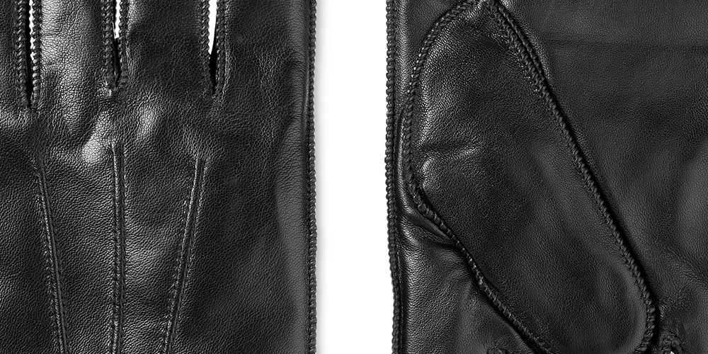 Luvas de couro Isotoner Signature para homens, pretas, tamanho extragrande