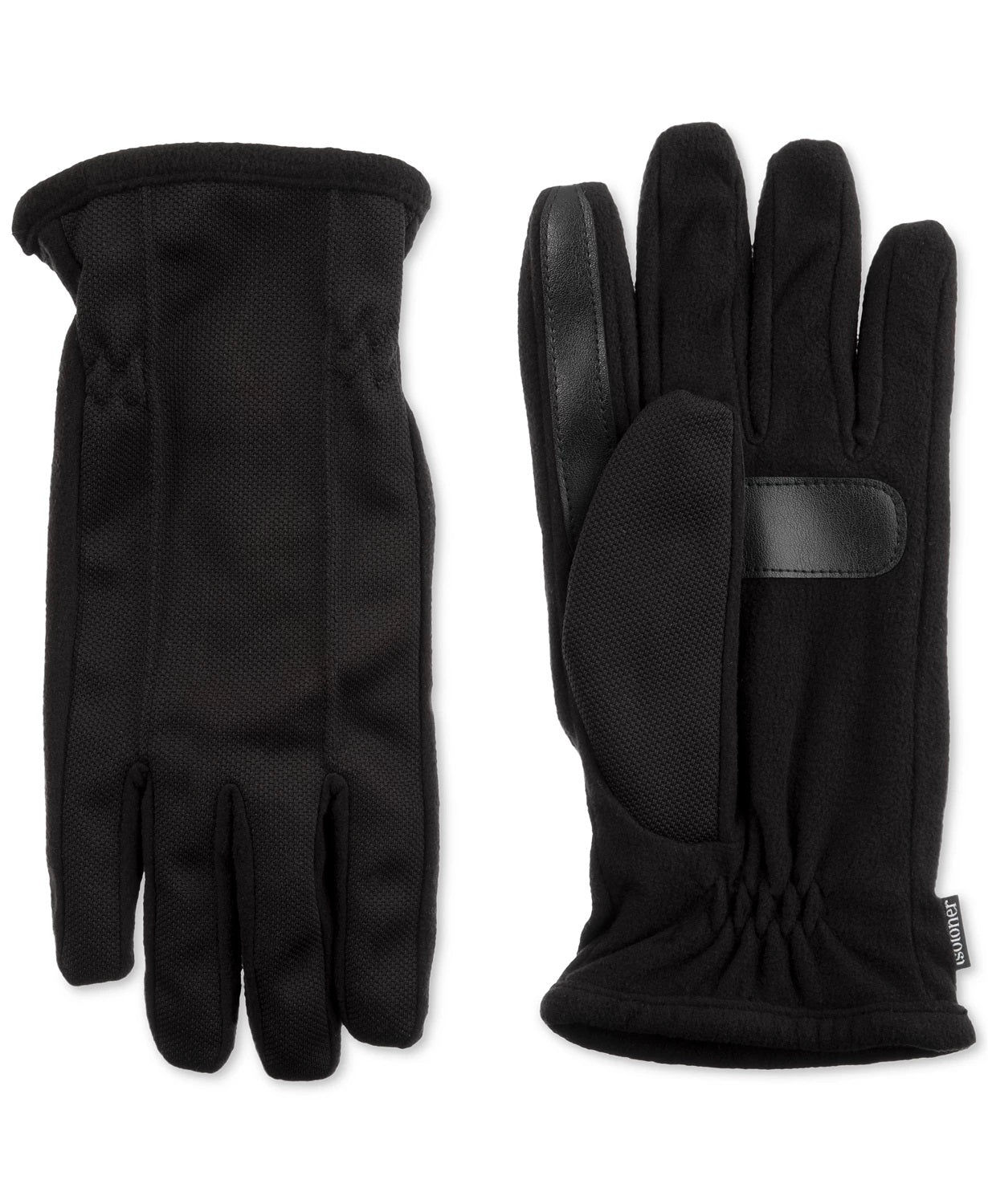 Luvas Isotoner Signature Stretch Smartouch Masculinas Pretas Tamanho Grande