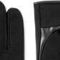 Luvas de condução Isotoner Signature Sleek Heat Wool Blend de couro sintético para homem, pretas, tamanho médio