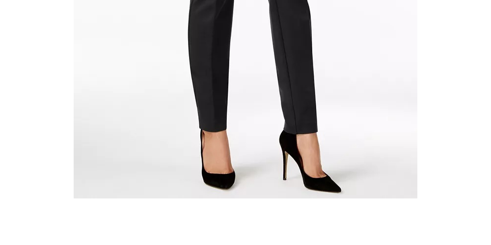 Calça skinny Hollywood feminina Alfani preta tamanho 8 pequena