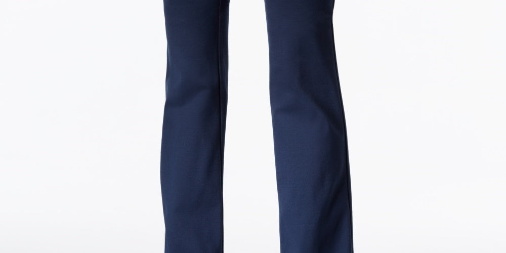 Calças femininas Alfani de perna larga com elástico, azul, tamanho 8