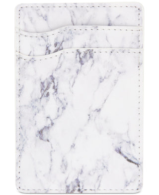 Bespoke Men's Marble Print Adhesive Card Case Charcoal Size Regular