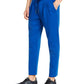 Calça de moletom Armani Exchange masculina, atlética, reta, plissada, com estampa de logotipo, azul, tamanho XX-G