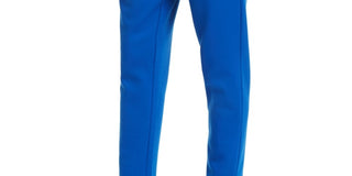 Calça de moletom Armani Exchange masculina, atlética, reta, plissada, com estampa de logotipo, azul, tamanho XX-G