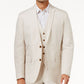 Blazer masculino de linho da INC International Concepts, com corte reto, em tom bege, tamanho pequeno