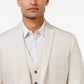 Blazer masculino de linho da INC International Concepts, com corte reto, em tom bege, tamanho pequeno