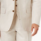 Blazer masculino de linho da INC International Concepts, com corte reto, em tom bege, tamanho pequeno