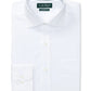Camisa social masculina clássica de popeline com ajuste regular e elástico, sem passar a ferro, tamanho branco, 17,5 x 34 x 35