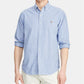 Camisa Ralph Lauren Masculina de Algodão com Botões e Ajuste Clássico Azul Tamanho P