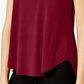 Camiseta feminina Alfani com acabamento em cetim, tamanho pequeno e baixo, vermelha