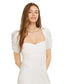 Vestido longo feminino Danielle Bernstein, branco, tamanho 0