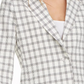 Blazer estruturado feminino Danielle Bernstein, branco, tamanho médio