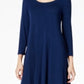 Vestido rodado feminino Style &amp; Co azul tamanho XX-grande