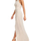 Vestido Halter Brilhante City Studios Juniors Prata Tamanho 1