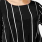 Alfani Feminino Petite Largeus Listrado Alto-Baixo Top Preto 0X