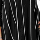 Alfani Feminino Petite Largeus Listrado Alto-Baixo Top Preto 0X