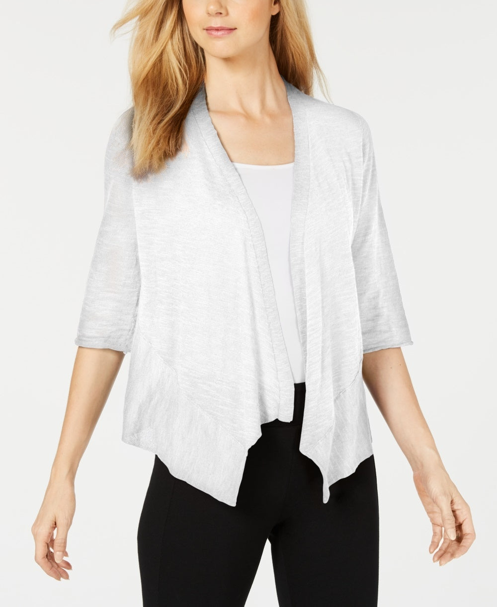 Cardigan Alfani Feminino Petite Frente Aberta Branco Tamanho Petite Pequeno