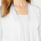 Cardigan Alfani Feminino Petite Frente Aberta Branco Tamanho Petite Pequeno