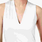 Blusa feminina sem mangas com decote em V, tamanho grande, branca, da INC International Concepts