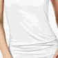 Blusa feminina sem mangas com decote em V, tamanho grande, branca, da INC International Concepts