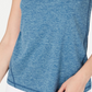 Blusa feminina Ideology azul-petróleo com manga curta e decote em V, tamanho médio